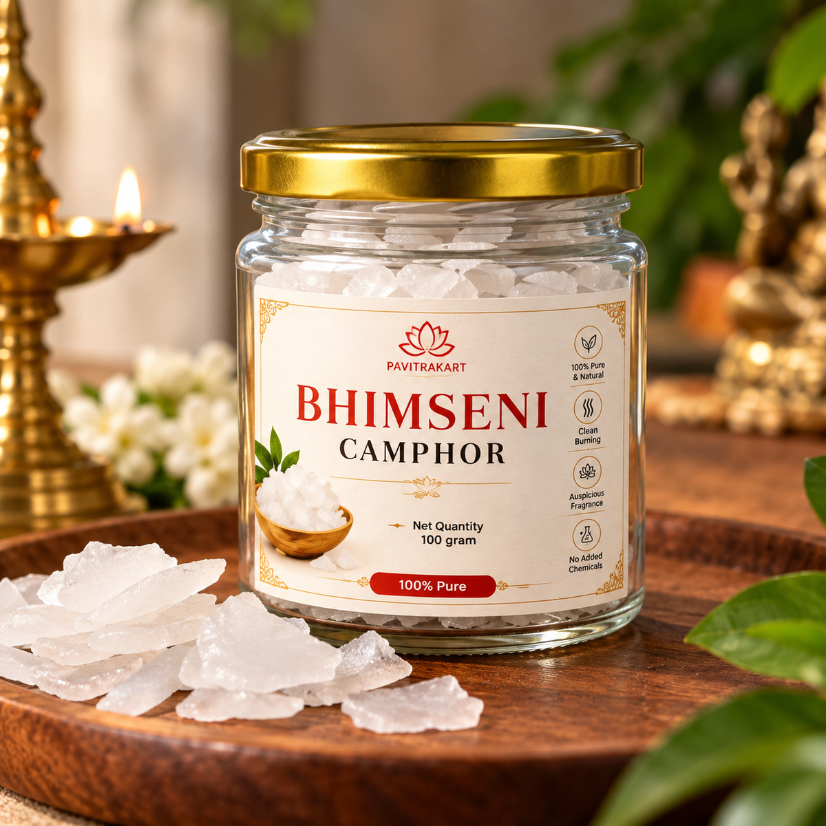Bhimseni Camphor – 100% Pure & Natural