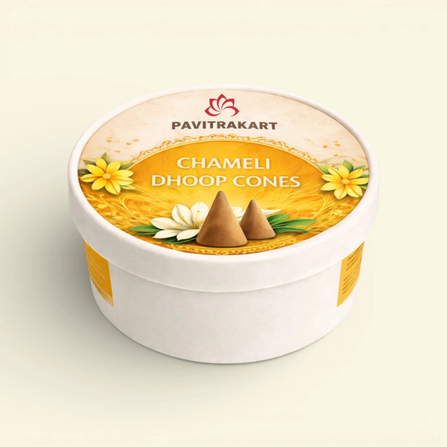 Pavitrakart Chameli Dhoop Cones strong pleasant aroma for daily puja and meditation