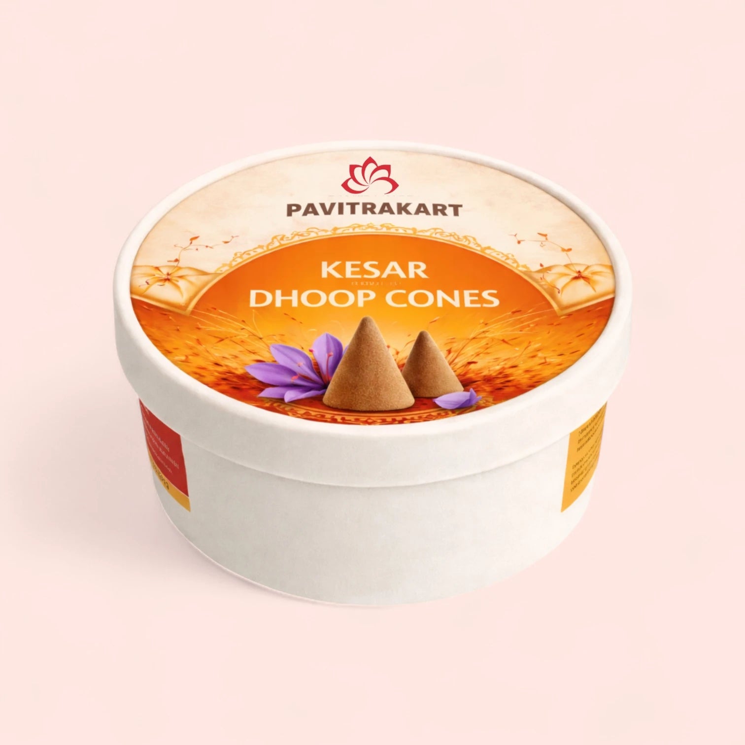 Pavitrakart Kesar Dhoop Cones premium kesar fragrance for puja and spiritual use