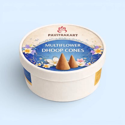 Pavitrakart Multiflower Dhoop Cones premium floral fragrance for puja and spiritual ambience